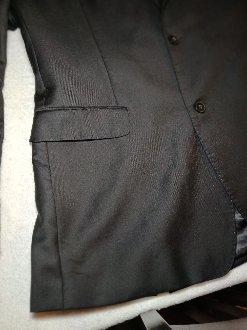 Calvin Klein Black Lined Jacket with Subtle Sheen - Picture 5 of 16